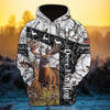 BlueJose Customized Name Deer Hunting Camo 3D Hoodie (3 Colors)