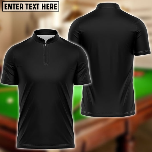 BlueJose Black Zipper Polo Shirt