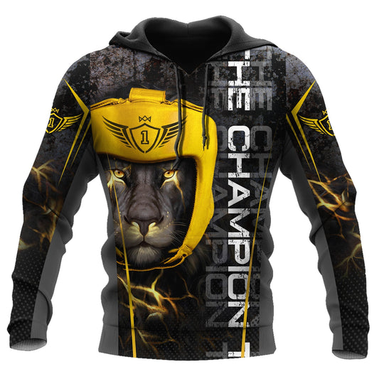 BlueJose Boxing Lion 3D Hoodie