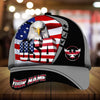 BlueJose Premium Unique United States Of America Eagle Patriotic Cap Technicolor Personalized