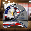 BlueJose Premium Unique American Pride Eagle Patriotic Cap Technicolor Personalized