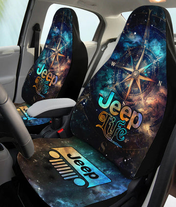 BlueJose Jeep Life Compass Galaxy Automotive Car Seat Cover