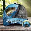 BlueJose Custom Name Fishing Water Pattern Cap