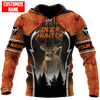 BlueJose Personalized Deer Hunting Hunter Orange Camo 3D Shirts