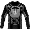 BlueJose Boxing Black & Grey 3D Hoodie