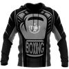 BlueJose Boxing Black & Grey 3D Hoodie