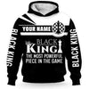 BlueJose Chess Black King Powerful Custom Name 3D Hoodie