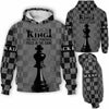 BlueJose Chess Chessboard King Most Powerful Piece 3D Hoodie