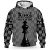 BlueJose Chess Chessboard King Most Powerful Piece 3D Hoodie