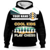 BlueJose Chess Line Cool Kids Custom Name 3D Hoodie