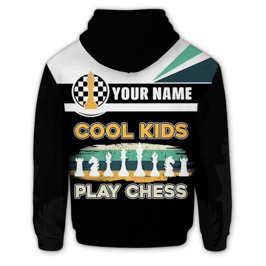 BlueJose Chess Line Cool Kids Custom Name 3D Hoodie