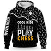 BlueJose Chess Cool Kids Pattern Custom Name 3D Hoodie