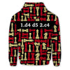 BlueJose Chess Queens Gambit Red Yellow King Opening 3D Hoodie