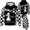 BlueJose Chess King Pawn Fearless 3D Hoodie