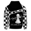 BlueJose Chess King Pawn Fearless 3D Hoodie