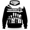 BlueJose Chess Periodic Table Custom Name 3D Hoodie