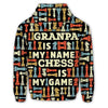 BlueJose Chess Chess Pieces Pattern Grandpa 3D Hoodie