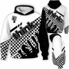 BlueJose Chess Chessboard Pattern Think 3D Hoodie