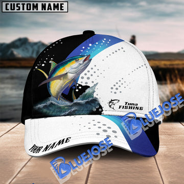 BlueJose Tuna Fishing Blue Camo Pattern Personalized Cap