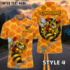 BlueJose Darts Bee Sting Customized Name, Team Name 3D Shirt (4 Colors)