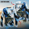 Bluejose Fishing Blue Slash Graphic Design Custom Name & Team Name 3D Shirts (12 Breeds)