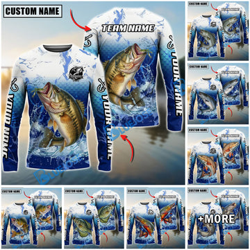 Bluejose Fishing Freshwater Strike Legend Custom Name & Team Name 3D Shirts (12 Breeds)