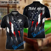 BlueJose Billiards Ball 8 American Flag Claw Ripped Patriotic Style Customized Name, Team Name 3D Shirt