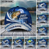 BlueJose Fishing Full Moon Forest Night Water Splash Fish Hooks Personalized Cap (13 Breeds)