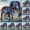 BlueJose Fishing Purple Black Thunder Lightning Grim Reaper Design Custom Name & Team Name 3D Shirts (12 Breeds)