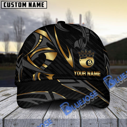 BlueJose Billiards Ball 8 Crown Personalized Name Cap (4 colors)