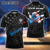 BlueJoses Bowling US Black Flag Pattern Customized Name, Team Name 3D Shirt