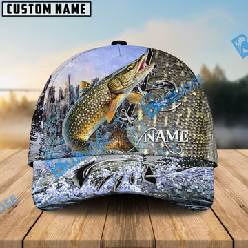 BlueJose Personalized Clear Water Skin Pike Fishing Classic Cap