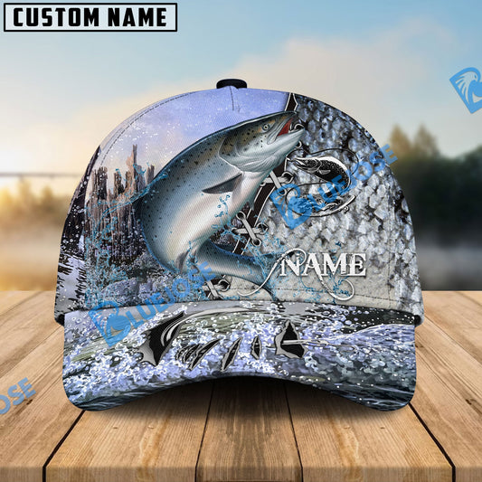 BlueJose Personalized Clear Water Skin Salmon Fishing Classic Cap