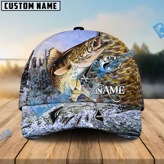 BlueJose Personalized Clear Water Skin Walleye Fishing Classic Cap