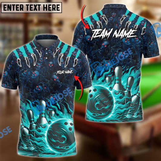 BlueJose Bowling And Pins Wanna Go to Hell Customized Name 3D Shirt (4 Colors)