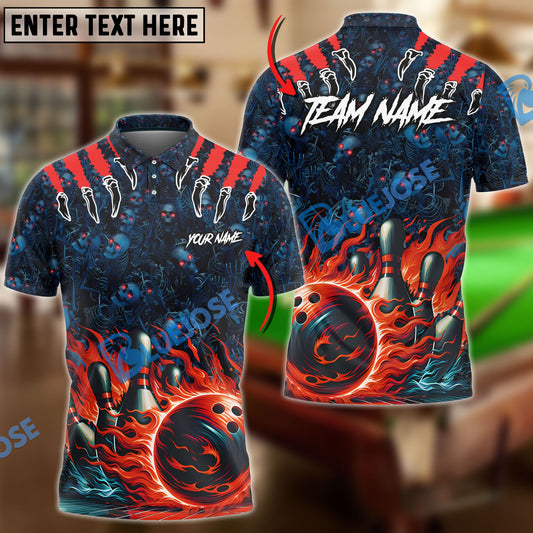 BlueJose Bowling And Pins Wanna Go to Hell Customized Name 3D Shirt (4 Colors)