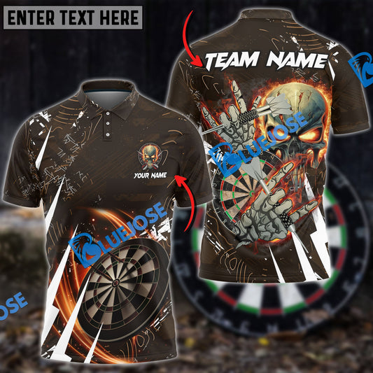 BlueJose Darts Skull Of Punishment Personalized Name, Team Name Shirt (6 Colors)