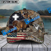 BlueJose Cross America Hunting Deer Crack Camo Pattern Multicolor Personalized Cap