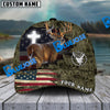 BlueJose Cross America Hunting Deer Crack Camo Pattern Multicolor Personalized Cap