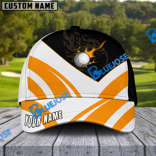 BlueJose Golf Fire Ball Plus Personalized Name Cap ( 4 Colors )