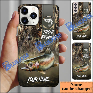 BlueJose Trout Nature Personalized Name Phone Case