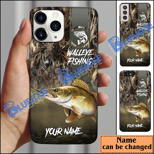 BlueJose Walleye Nature Personalized Name Phone Case