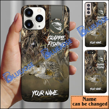 BlueJose Crappie Nature Personalized Name Phone Case