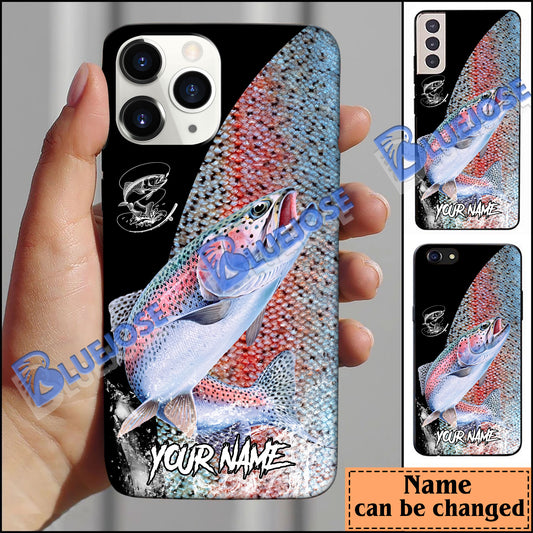 BlueJose Classic Trout Fishing Skin Personalized Name Phone Case