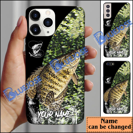 BlueJose Classic Crappie Fishing Skin Personalized Name Phone Case