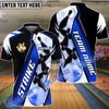 BlueJose Bowling And Pins Golden Strike On Customized Name 3D Shirt (4 Colors)