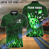 BlueJose Bowling And Pins Fireball Magic Customized Name 3D Shirt (4 Colors)