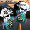 BlueJose Darts Punished Skull Flame Personalized Name, Team Name 3D Shirt (4 Colors)