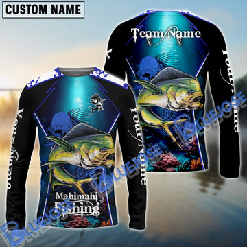 BlueJose Mahi-Mahi Fishing Deep Sea Sport Custom Name & Team Name Shirts