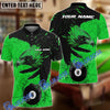 BlueJoses Billiards Ball 8 King Eagle Customized Name 3D Shirt (4 Colors)